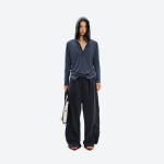 Sheer Hooded Henley Top